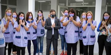 Axel Kicillof celebró el inicio de las clases presenciales en la Provincia de Buenos Aires.