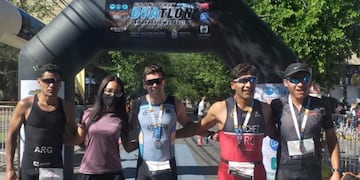Fabio Figueroa y Juliana Jofré ganaron el duatlón de Ciudad.
