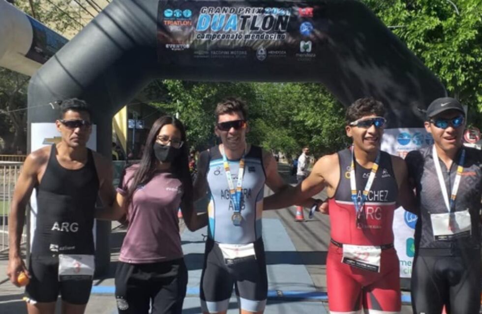 Duatlón de Mendoza: Fabio Figueroa y Juliana Jofré ganaron el Gran Prix de Ciudad