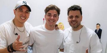 Julián Álvarez fue al baile de Q'Lokura en Plaza de la Música.