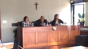 El Tribunal con Función de Juicio que condenó a J.C.R., integrado por Felicia Barrios, Mario Ramón Puig y María Margarita Nallar.