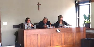 El Tribunal con Función de Juicio que condenó a J.C.R., integrado por Felicia Barrios, Mario Ramón Puig y María Margarita Nallar.