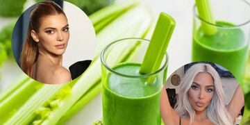 Jugo de apio, la bebida “mágica” de Kim Kardashian y Kendall Jenner