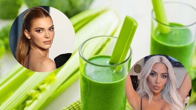 Jugo de apio, la bebida “mágica” de Kim Kardashian y Kendall Jenner
