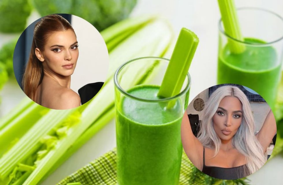 Jugo de apio, la bebida “mágica” de Kim Kardashian y Kendall Jenner