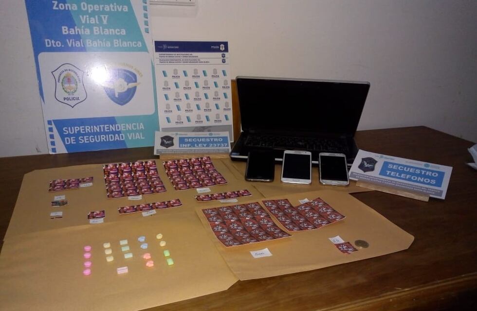 Megaoperativo: secuestraron en Punta Alta y Bahía más de 2 mil dosis de LSD