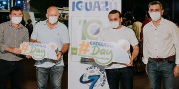 El gobernador Oscar Herrera Ahuad coronó las actividades por el #CataratasDay y recorrió varias obras en Puerto Iguazú.