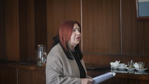 Cámara de Casación penal en Comodoro Py, Buenos Aires, Argentina. La jueza Ana María Figueroa. Foto: Federico Lopez Claro.