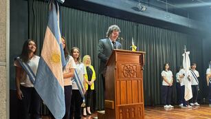 El presidente Javier Milei inauguró el ciclo lectivo en el colegio donde cursó sus estudios. Foto: Presidencia