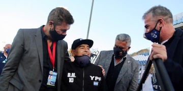 Diego Maradona fue a la cancha de Gimnasia en su último cumpleaños.