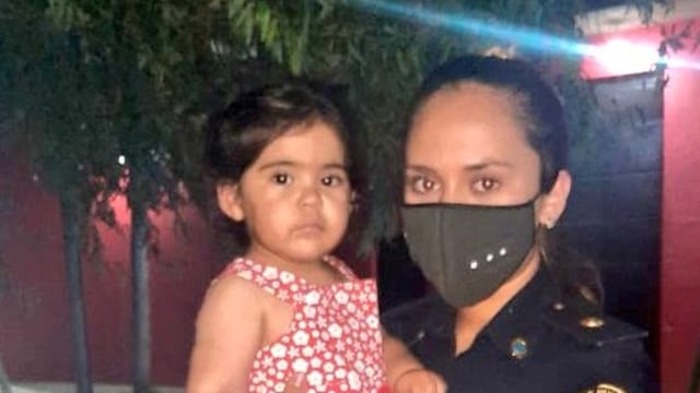El accionar rápido de la oficial salvó a la niña.