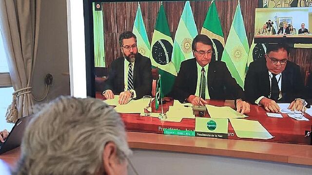 Alberto Fernández junto a su par Jair Bolsonaro celebraron el Día de la Amistad Argentino-Brasileña