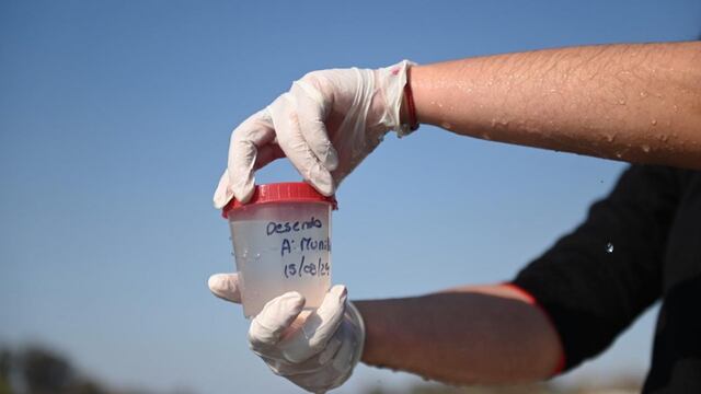 Monitoreo ambiental en el río Gualeguaychú.