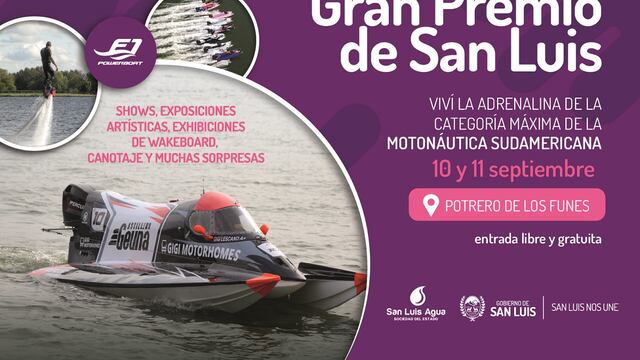El Gobierno justificó la carrera de lanchas en Potrero de los Funes, San Luis.