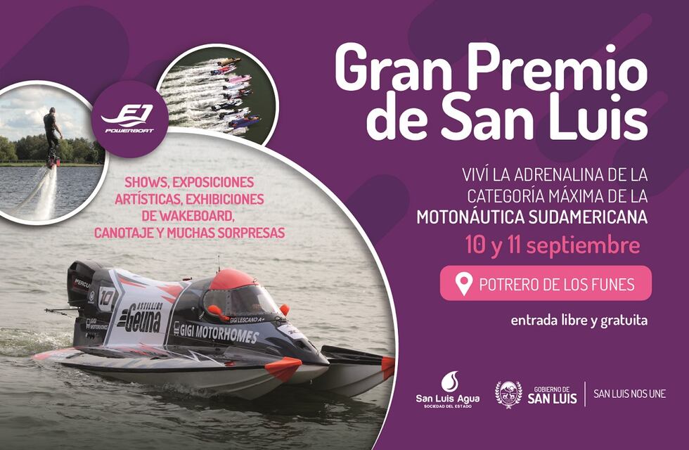El Gobierno de San Luis respondió a las críticas por la carrera de lanchas en Potrero