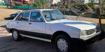 El Peugeot 504 dejó de funcionar y tres amigos aparecieron para resolver la situación. (Autotest)