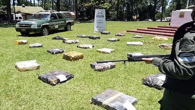Incautaron cargamento millonario de marihuana en Wanda.