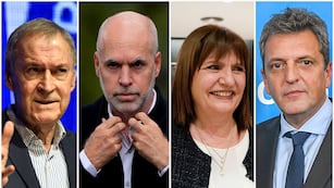 Elecciones 2023: Juan Schiaretti, Horacio Rodríguez Larreta, Patricia Bullrich y Sergio Massa, precandidatos a presidente de Argentina. (La Voz)