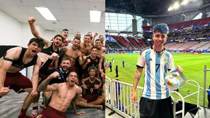 Con Luck Ra a todo volumen, el jugador de Talleres celebró a lo grande en la Copa América.