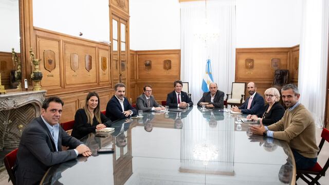Nicolás Posse y Guillermo Francos recibieron a diputados del PRO por la Ley Bases (Foto: Ministerio del Interior)
