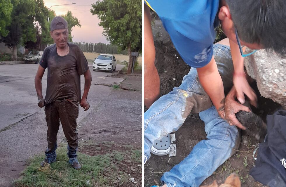 Impresionante rescate en Tupungato: una perra y sus cachorros quedaron atrapadas dentro de un puente por la tormenta
