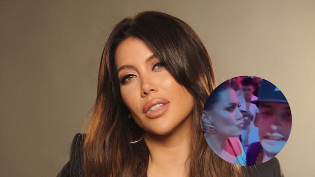 Wanda Nara y L-Gante muy juntos en los Premios Gardel: ropa prestada y el supuesto beso que no fue.