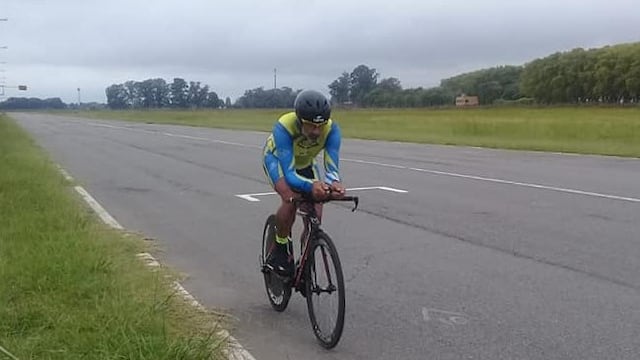 Carlos Aguilar fue uno de los participantes  puntaltenses en el Argentino de Ruta disputado en Junín.