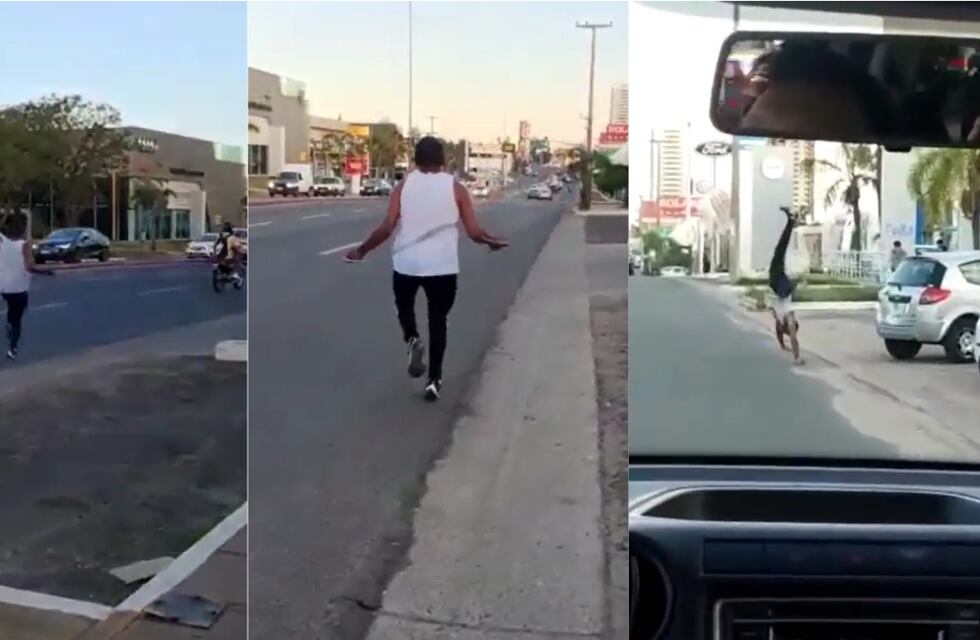 Video viral: el “Rocky” cordobés que entrena en plena avenida Colón