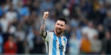 Lionel Messi encabezó a la selección argentina a una nueva final. El domingo definirá la Copa del Mundo de Qatar 2022. (AP)