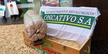 La mortadela pesó 73,3 kilogramos y fue encargada por una firma metalúrgica de Oncativo.