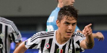 Dybala celebrando uno de sus primeros goles en Juventus, allá por 2015 (AP)