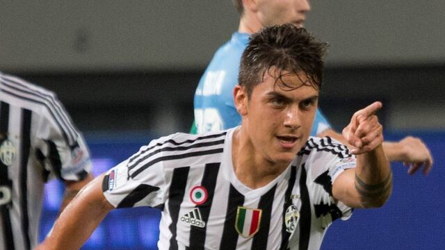 Dybala celebrando uno de sus primeros goles en Juventus, allá por 2015 (AP)