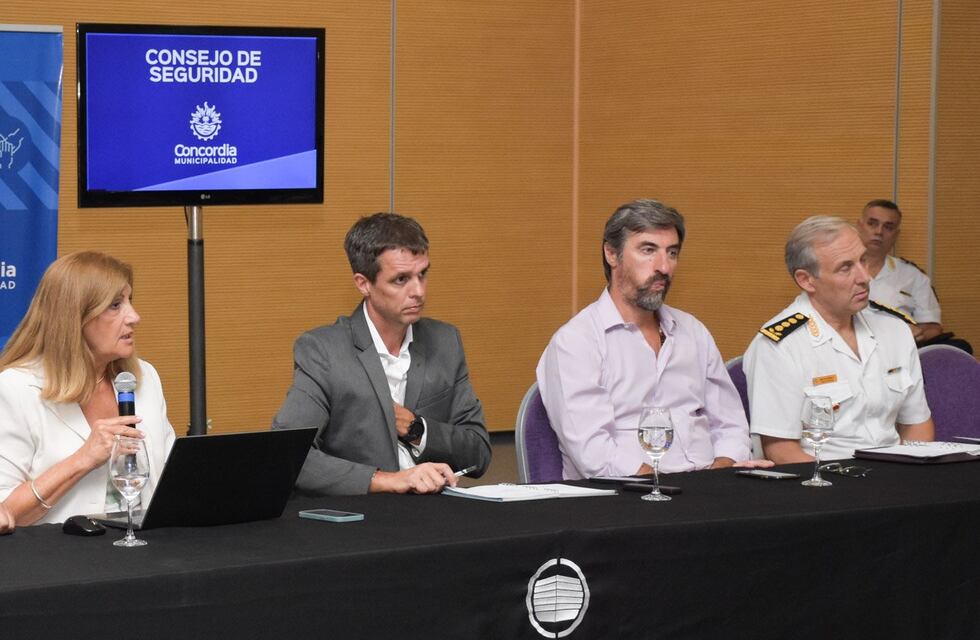 Concordia: se reunió el Consejo de Seguridad encabezado por la Ministra Rosario Romero y Enrique Cresto