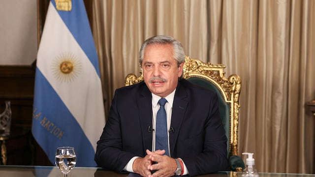 A un año del anuncio de la cuarentena, Alberto Fernández dio su primera cadena nacional. (Foto: Presidencia)