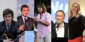 Elecciones 2023: Milei, Bullrich, Massa, Schiaretti y Bregman