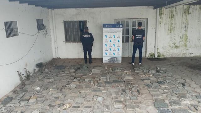 Hallaron más de 500 objetos robados del Cementerio Municipal