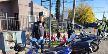 Las motos secuestradas. (Policía)