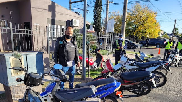 Las motos secuestradas. (Policía)