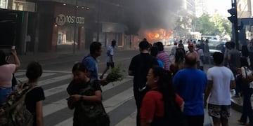 La unidad quedó destruida tras el paso del fuego.