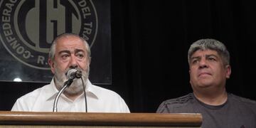 El repudio de la CGT al operativo policial del Congreso . Foto: Gentileza.