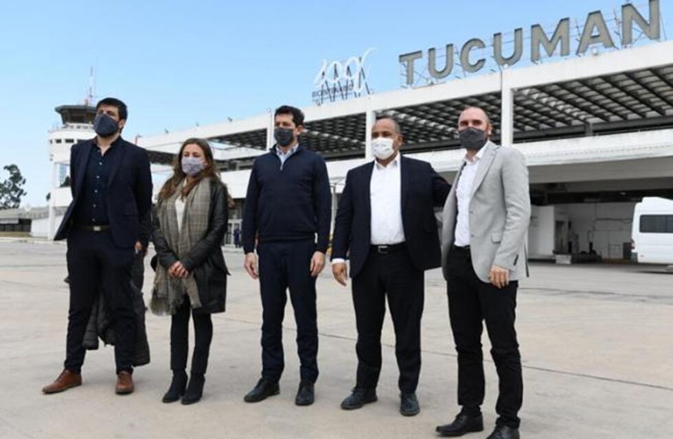 Los ministros Eduardo “Wado” de Pedro; y Martín Guzmán llegaron a Tucumán