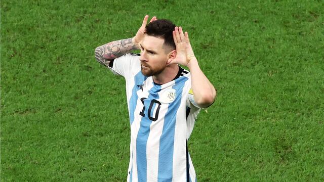 Lionel Messi y el festejo del 2 a 0 ante Países Bajos, por cuartos de final de Qatar 2022. (Prensa Fifa).
