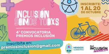 Abrió la convocatoria a a cuarta edición de los Premios Inclusión en Mendoza.