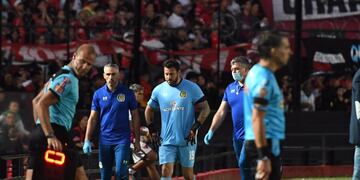 Jorge Broun se rompió los ligamentos cruzados (Twitter: @RosarioCentral).