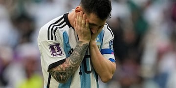 Derrota de Argentina ante Arabia Saudita. (AP)