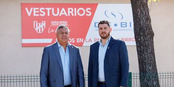 Chiqui Tapia conoció el predio de Instituto junto al presidente Juan Manuel Cavagliatto, con quien mantiene una relación cada vez más fluida (Foto: Prensa IACC).