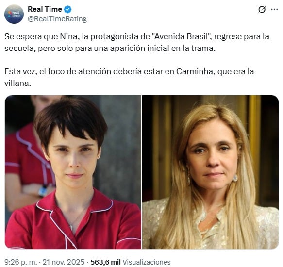 Novedades sobre la nueva temporada de Avenida Brasil.