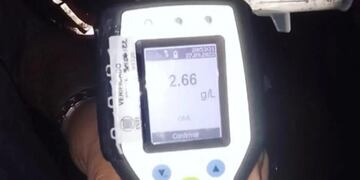 Jardín América: conductor con 2,66 de alcohol en sangre fue detenido sobre la ruta 12.