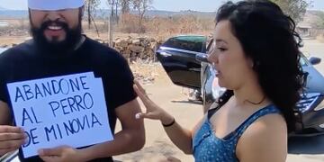 Dejó a su novio tirado en la ruta en al enterarse que abandonó a su perro porque no era de raza. (Foto: Captura)