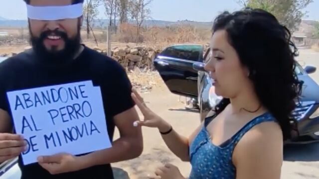 Dejó a su novio tirado en la ruta en al enterarse que abandonó a su perro porque no era de raza. (Foto: Captura)